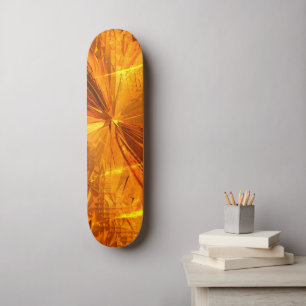 Abstrakt Guld Combs Mini Skateboard Bräda 18,5 Cm