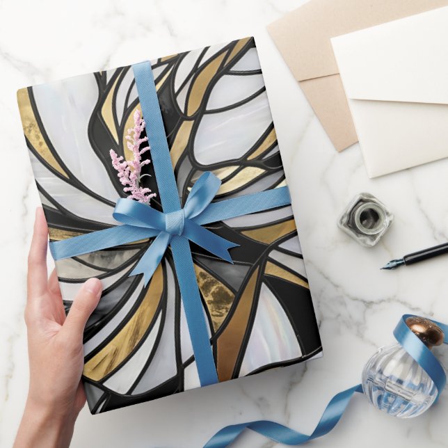 Abstrakt Guld Dancer Rörelse Inpackningspapper Presentpapper (Gifting)