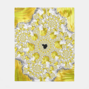 Abstrakt Guld Fractal Fleecefilt
