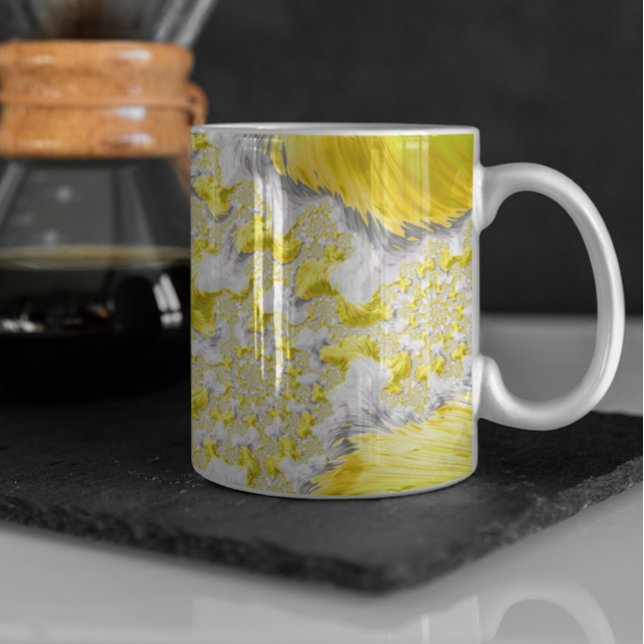 Abstrakt Guld Fractal Kaffemugg (Skapare uppladdad)