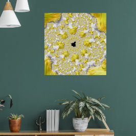 Abstrakt Guld Fractal Poster