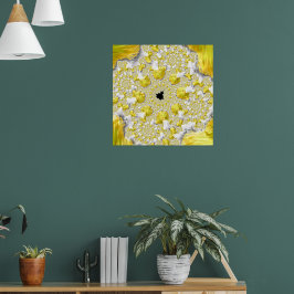 Abstrakt guld fraktal poster