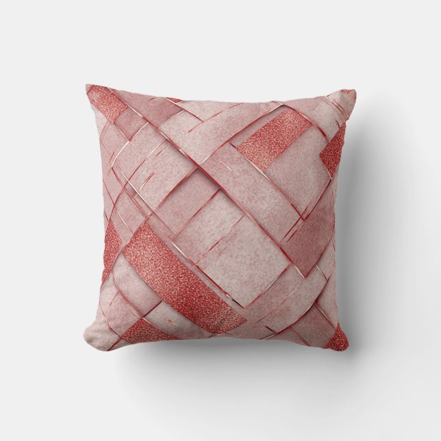Abstrakt Guld Geometric Mönster med metallisk Kudde (Framsida)