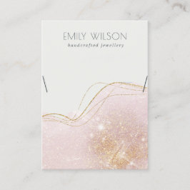 Abstrakt  Guld Glitter Shiny Necklace-Visningen Visitkort