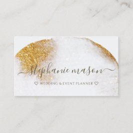 Abstrakt Guld Glitter Watercolor Businesskort