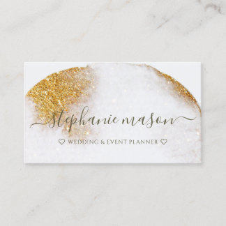 Abstrakt Guld Glitter Watercolor Businesskort