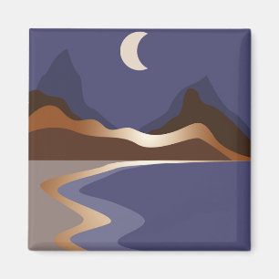 Abstrakt guld landskap magnet
