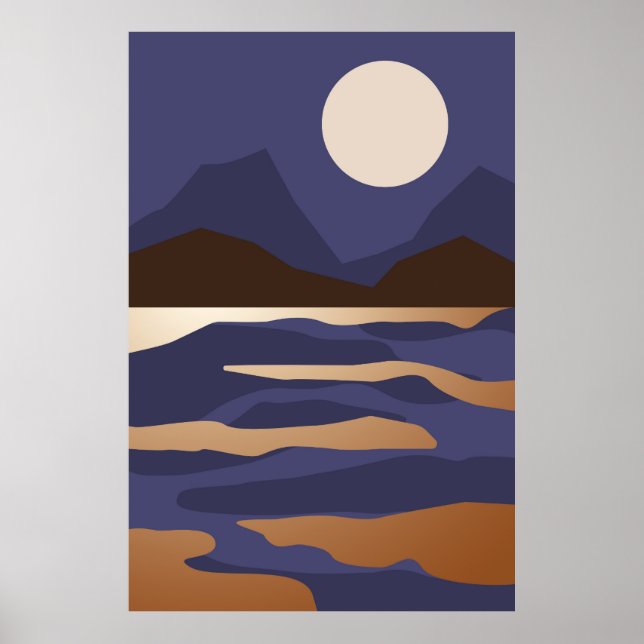 Abstrakt guld landskap poster (Framsidan)