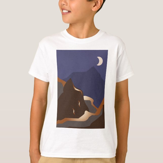 Abstrakt guld landskap t shirt (Framsida)