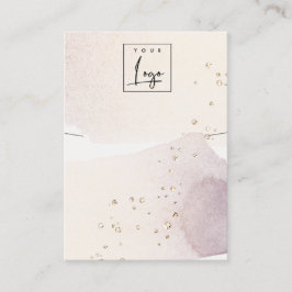 Abstrakt Guld Lila Logotyp Band Necklace Visning Visitkort