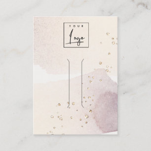 Abstrakt Guld Lila Logotyp Hair Band Clip Visning Visitkort