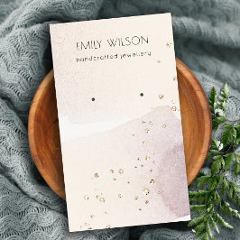 Abstrakt Guld Lila Watercolor Earring Visning Visitkort