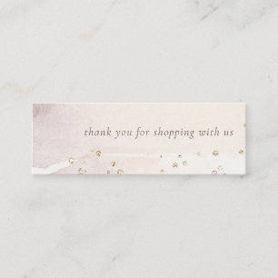 Abstrakt Guld Lilac Watercolor Tack for Order Mini Visitkort