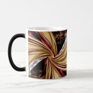 Abstrakt Guld Magenta Fusion Vortex Färgförändrand Magisk Mugg