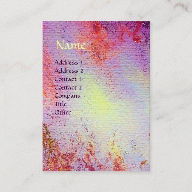 ABSTRAKT GULD MAGIC SWIRLS MONOGRAM VISITKORT (Framsida)