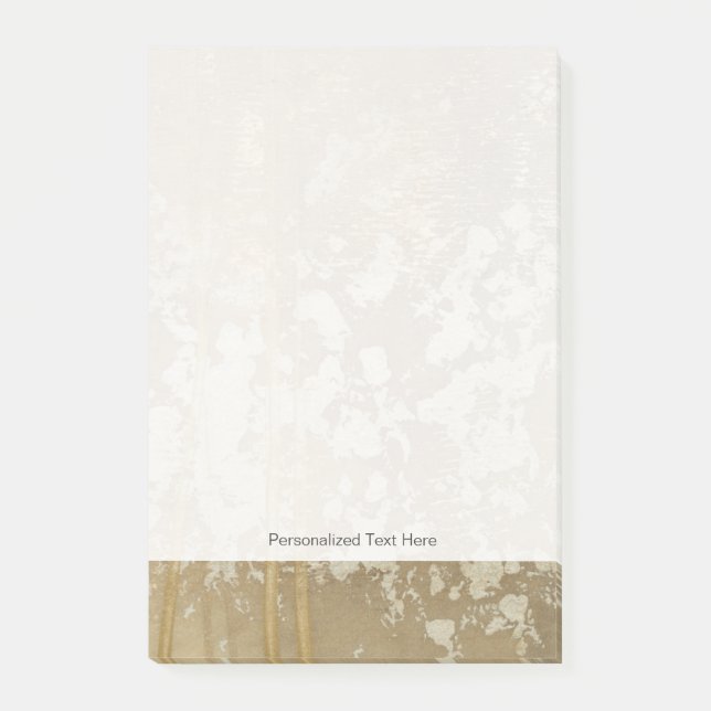 Abstrakt Guld-målning med Silver Speckles Post-it Block (Framsida)