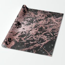 Abstrakt Guld Marble Spark Urban Black White Presentpapper