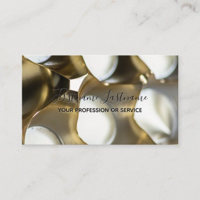 Abstrakt guld metall-legeringsstrukturer busine visitkort (Framsida)