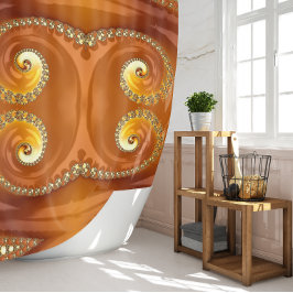 Abstrakt Guld Orange Övertoning Spiral Fractal