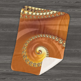 Abstrakt Guld Orange Övertoning Spiral Fractal