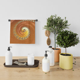 Abstrakt Guld Orange Övertoning Spiral Fractal