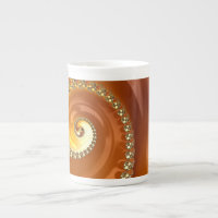 Abstrakt Guld Orange Övertoning Spiral Fractal
