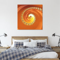 Abstrakt Guld Orange Övertoning Spiral Fractal