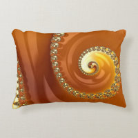 Abstrakt Guld Orange Övertoning Spiral Fractal
