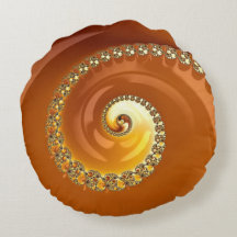 Abstrakt Guld Orange Övertoning Spiral Fractal