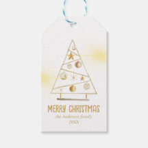 Abstrakt Guld Ornaments Träd God jul