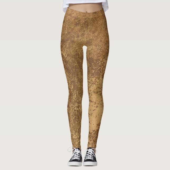 Abstrakt guld papper leggings (Framsida)