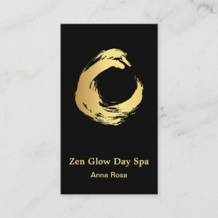 *~* Abstrakt Guld Pensel Reiki Meditation Zen Visitkort