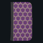 Abstrakt Guld Rosa Flowers Plånboksfodral För Samsung Galaxy S4<br><div class="desc">Utformning av blommönstret för abstrakt i guld rosa.</div>