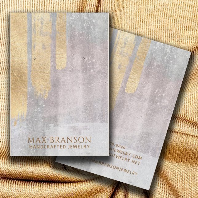 Abstrakt Guld Rosa Juvelry Designer Visning Cards Visitkort (Skapare uppladdad)