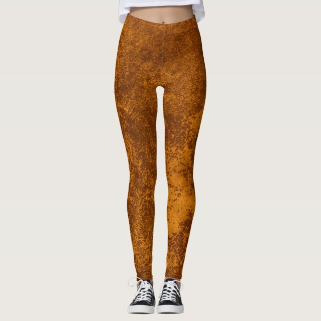 Abstrakt guld rustik papper leggings (Framsida)