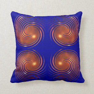 Abstrakt guld- spiral illustration kudde