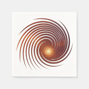 Abstrakt guld- spiral pappersservett