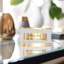 Abstrakt Guld Strokes Ram Marble Blue Pastel