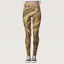Abstrakt Guld-utkast Leggings