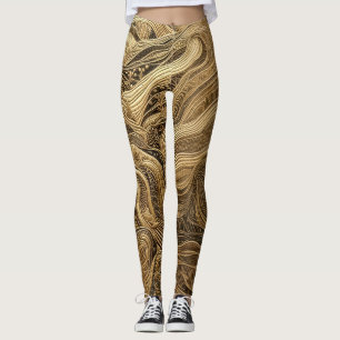 Abstrakt Guld-utkast Leggings