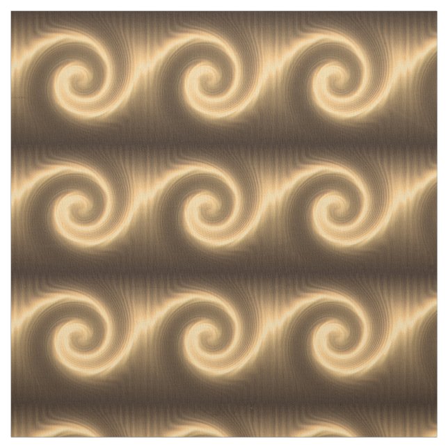 abstrakt Gulden spiral struktur Tyg (Provkarta)