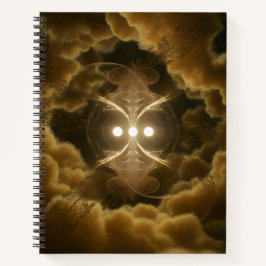 Abstrakt Guldenergi Spiral Anteckningsbok