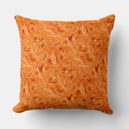 Abstrakt guldtamarin med korsat ben, orange kudde