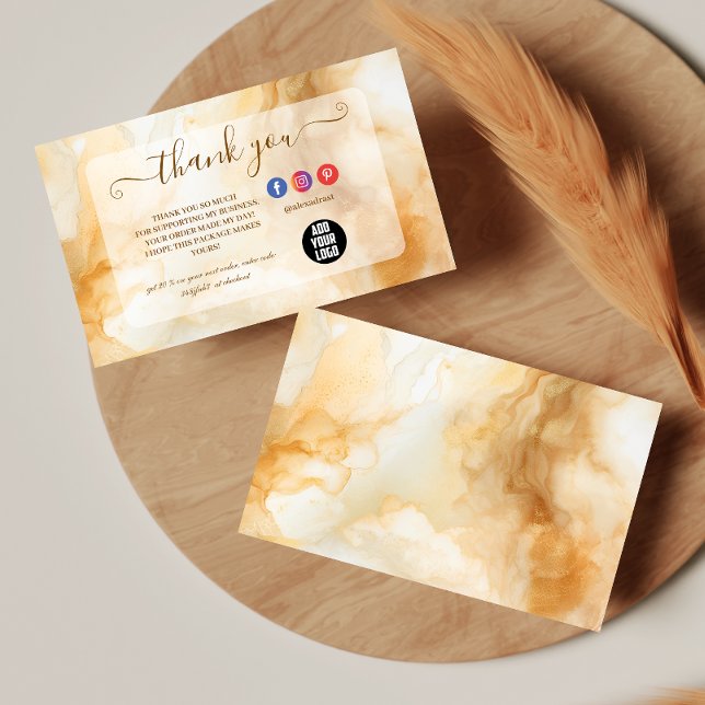 Abstrakt guldvåg tack kort (Skapare uppladdad)