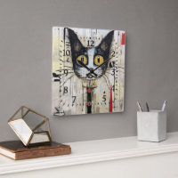 Abstrakt Gult Färgkatt