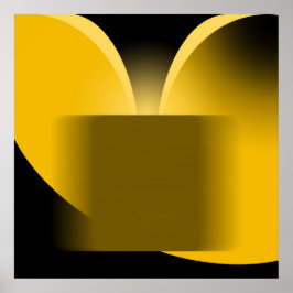 Abstrakt Gult Luxury med svart AP0004 Poster