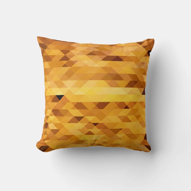 Abstrakt gult orange digital mosaik polygonal te kudde (Framsida)