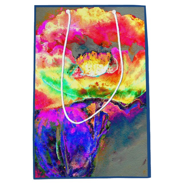 Abstrakt gult rosa vattenfärgsmålning blommigt för (Framsidan)