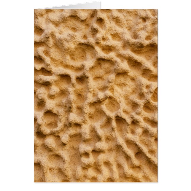 Abstrakt Gult Sandrock Hälsningskort (Framsidan)