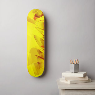 Abstrakt Gult Spark Mini Skateboard Bräda 18,5 Cm